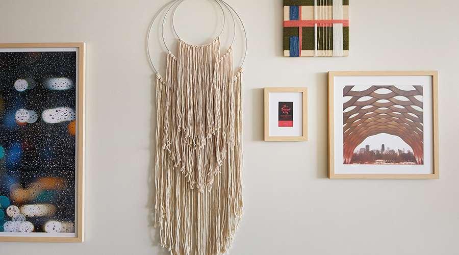 Sentral Michigan Avenue Aparthotel ชิคาโก ห้อง รูปภาพ A wall hanging